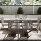 May in Color Aluminum 7 Pieces Patio Dining Sets, Outdoor Dining Table with 6 Chairs, Outdoor Patio Dining Furniture Set with Removable Cushion for Lawn, Garden, Backyard, Gray