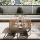 May in Color Aluminum 5 Pieces Patio Dining Sets, Outdoor Dining Table with 4 Chairs, Outdoor Patio Dining Furniture Set with Removable Cushion for Garden, Lawn, Backyard, Brown