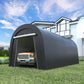 Wisteria Lane Heavy Duty Carport with 4 Cloth Bags, All-Weather Car Canopy with 2 Roll-up Doors, Portable Garage Storage Shelter Shed for Cars, Truck, or Garden Tools