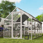 Keygarzone Outdoor Cat Enclosure 110"L x 74.5"W x 74.5"H