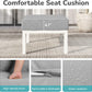 Royalcraft Outdoor Footstools Patio Ottoman Set of 2, Aluminum All-Weather Outdoor Footrest Seat with Removable Cushions, Patio Furniture Ottomans for Garden, Backyard, Poolside-Gray