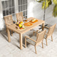 May in Color Aluminum 5 Pieces Patio Dining Sets, Outdoor Dining Table with 4 Chairs, Outdoor Patio Dining Furniture Set with Removable Cushion for Garden, Lawn, Backyard, Brown