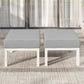 Royalcraft Outdoor Footstools Patio Ottoman Set of 2, Aluminum All-Weather Outdoor Footrest Seat with Removable Cushions, Patio Furniture Ottomans for Garden, Backyard, Poolside-Gray
