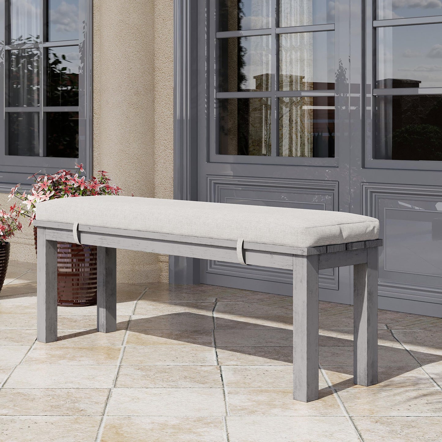 May in Color Aluminium Bench, Grey