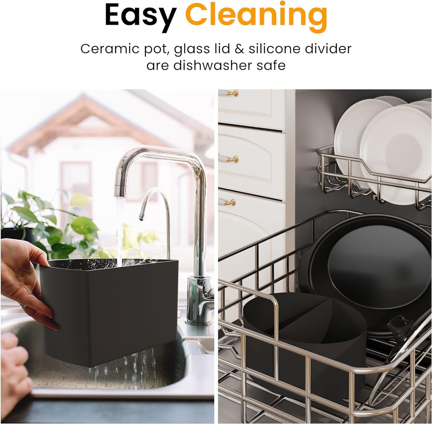 Sunvivi Programmable 6 qt 2-Crock Black Slow Cookers