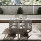 May in Color Aluminum 5 Pieces Patio Dining Sets, Outdoor Dining Table with 4 Chairs, Outdoor Patio Dining Furniture Set with Removable Cushion for Lawn, Garden, Backyard, Gray