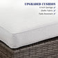 12 PCS Outdoor Patio PE Rattan Wicker Sofa with Ottoman