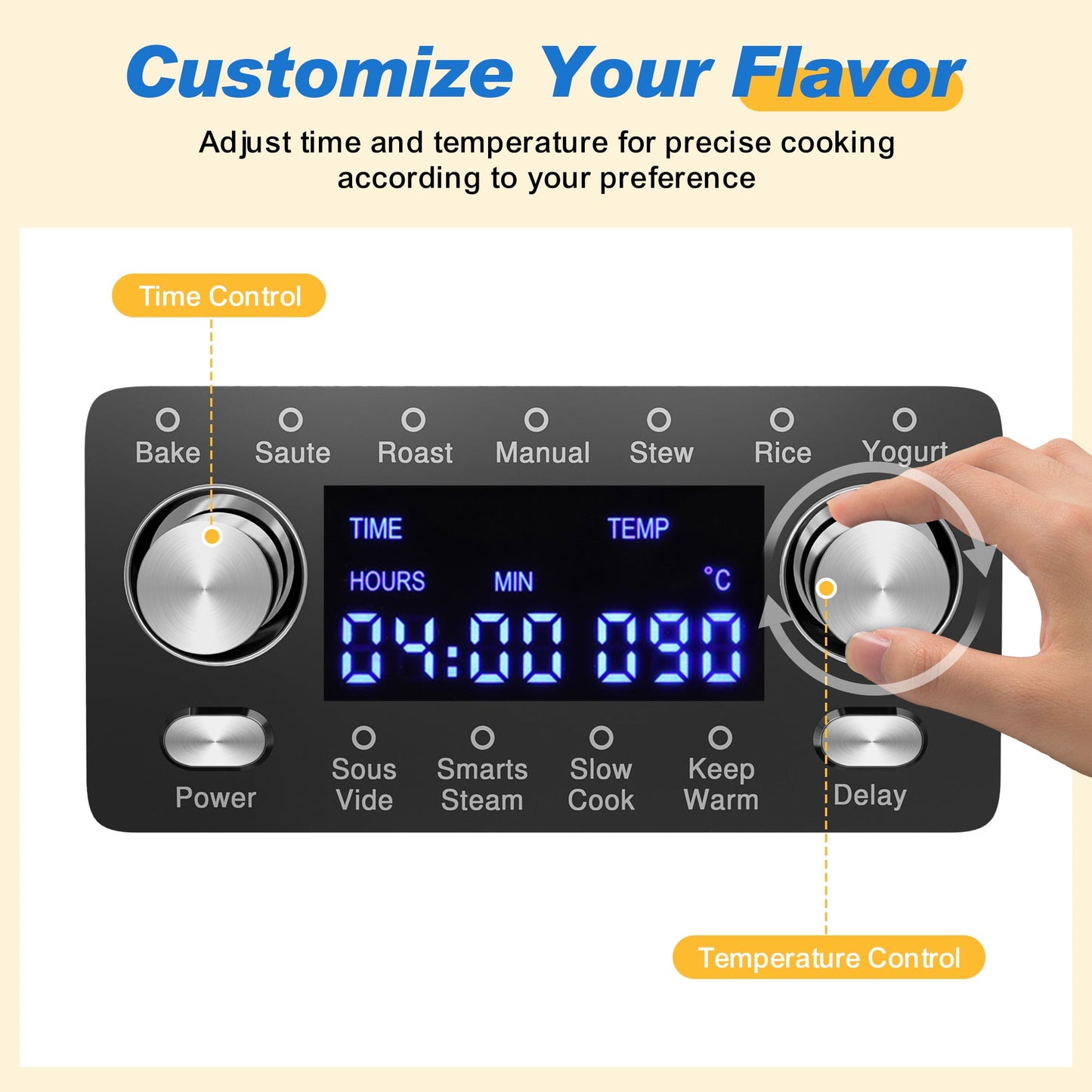Sunvivi 8-Quart 12-in-1 Programmable Slow Cooker Roaster Oven, Multi-Cooker with Digital Timer, Adjustable Temperature, Removable Non-Stick Pot & Dishwasher-Safe Glass Lid, Green