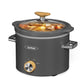 Sunvivi 2 Quart Slow Cooker with Removable Ceramic Pot, 3 Heating Settings, Gray