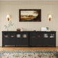 Heynemo Wood Sideboard Credenza with Storage, Buffet Cabinet with Adjustable Shelves, Accent Cabinet with Acrylic Accents for Living Room, Dining Room, Entryway