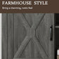 Mayincolor Farmhouse TV Stand for 65+ Inch TVs, Rustic Wood Media Console with Sliding Barn Doors, Dark Grey