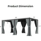 RoyalCraft 10'x20' Adjustable Louvered Pergola, Heavy-Duty Aluminum Outdoor Pergola, Metal Hardtop Pergola with Adjustable Roof for Patio, Deck, Garden, Yard, Black