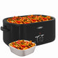 SUNVIVIt 26 Quart Electric Turkey Roaster Oven with Visible & Self-Basting Lid, Stainless Steel,Black