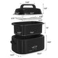 Royalcraft 22 Quart Electric Turkey Roaster Oven with Visible Glass Lid,Removable Pan & Rack, Stainless Steel,Black