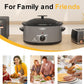 Superjoe 8 QT Electric Roaster Oven with Self-Basting Lid, Defrost Warm Function, Removable Pan, Stainless Steel, Grey