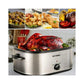 Superjoe 22 QT Electric Roaster Oven, with Self-Basting Lid, Stainless Steel Roaster Pan, Silver