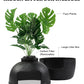 Superjoe Plant Hidden Cat Litter Box Plastic Rattan DIY Home Decor, Black