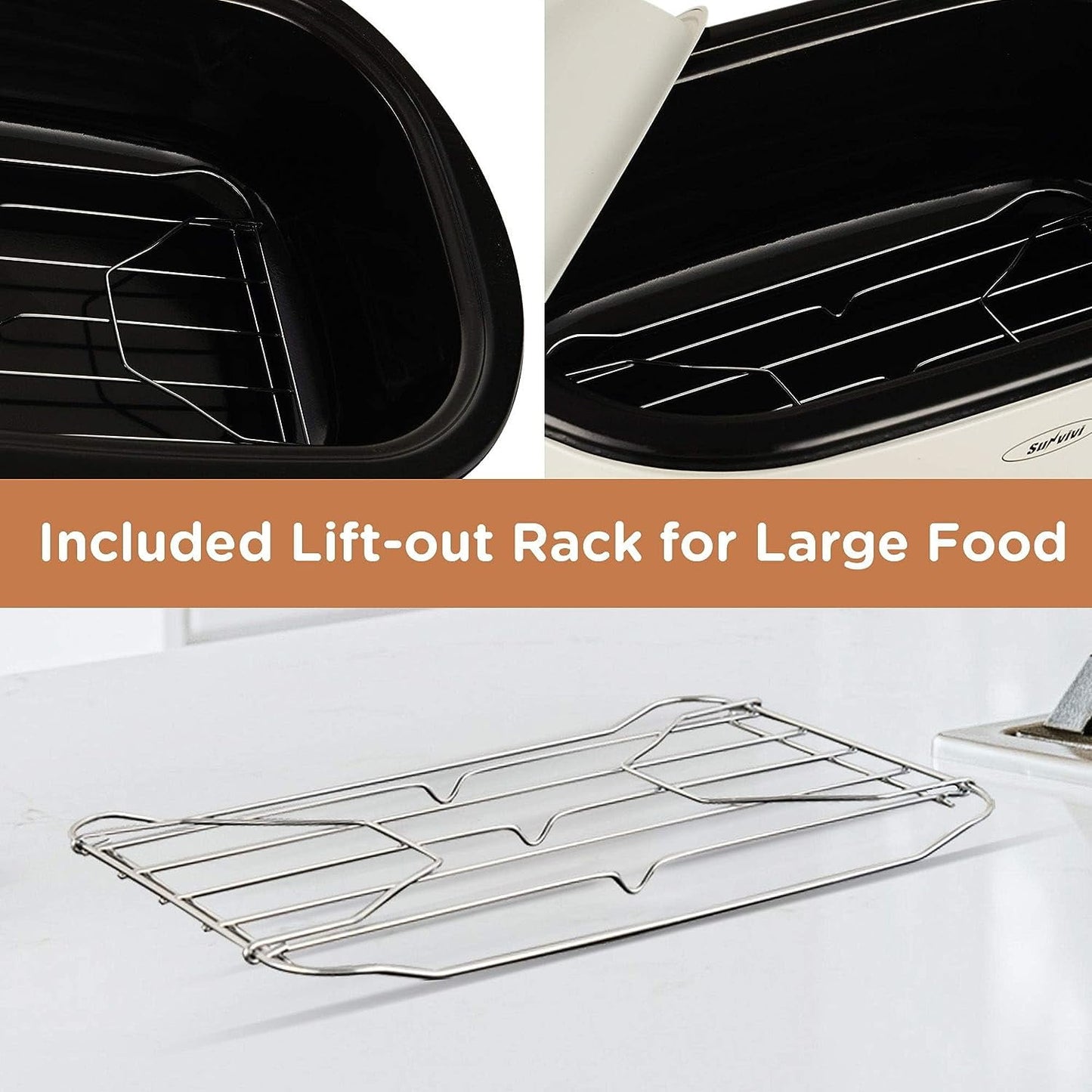 Cozy Home 1450W 24qt Stainless Steel Electric Rotisseries & Roaster