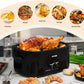 Superjoe 22 Quart Electric Roaster Oven with Visible & Self-Basting Lid, Large Turkey Roaster with Defrost Warm Function, Adjustable Temperature, Removable Pan Rack, Stainless Steel Black