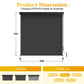 Superjoe Outdoor Roller Shades with 95% UV Blockout, 6'L x 6'W Exterior Cordless Patio Shades Roll Up Outdoor Blinds for Porch Gazebo, Blockout Waterproof Protect Privacy, Black