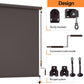 Outdoor Roller Shades for Patio New Material with 95% UV Protection, Cordless Patio Shades Roll Up Outdoor Blinds with Crank Handle for Shading, Protect Privacy, No Valance, (6' W X 8' L), Brown
