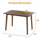 Heynemo 44.3" Dining Table for 2-4 People, Farmhouse Solid Wood Kitchen Table, 300LBS Capacity, Small Modern Rectangular Table for Dining Room, Living Room, Home Office, Terrace, Courtyard, Brown
