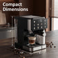 Heynemo All-in-One Coffee Maker with Cold Brew, Espresso & Latte Machine, Dual Brew Grounds/Capsules, LED Touch, Black