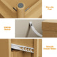 Heynemo Fluted 3 Drawer Dresser Set of 2, Wood Closet Organizer for Bedroom, Living Room, Entryway, Natural Wood Tone