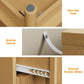 Cozy Home Fluted 3 Drawer Dresser Set of 2, Wood Closet Organizer for Bedroom, Living Room, Entryway, Natural Wood Tone