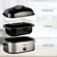Superjoe 20 Quart Electric Roaster Oven with Self-Basting Lid & Removable Pan,Stainless Steel,Sliver,1 PCS