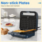 Heynemo 3-in-1 Electric Sandwich Maker Waffle Grill Panini Press 1000W Non-Stick Removable Plates Blue