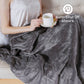 Heynemo Electric Heated Blanket, 60" x 50" Double-Layer Flannel, 4 Heat Settings and Auto-off, Holiday Gift for Family, Gray