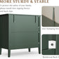 32" Green Fluted Dresser Nightstand, Wide Modern 3 Drawer Wooden Chest, Large Painted Storage Cabinet, for Bedroom, Closet, Hallway, Entryway