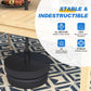 CozyHome Foldable Umbrella Base With 15-18.9in Outdoor Umbrella for Patio, Black