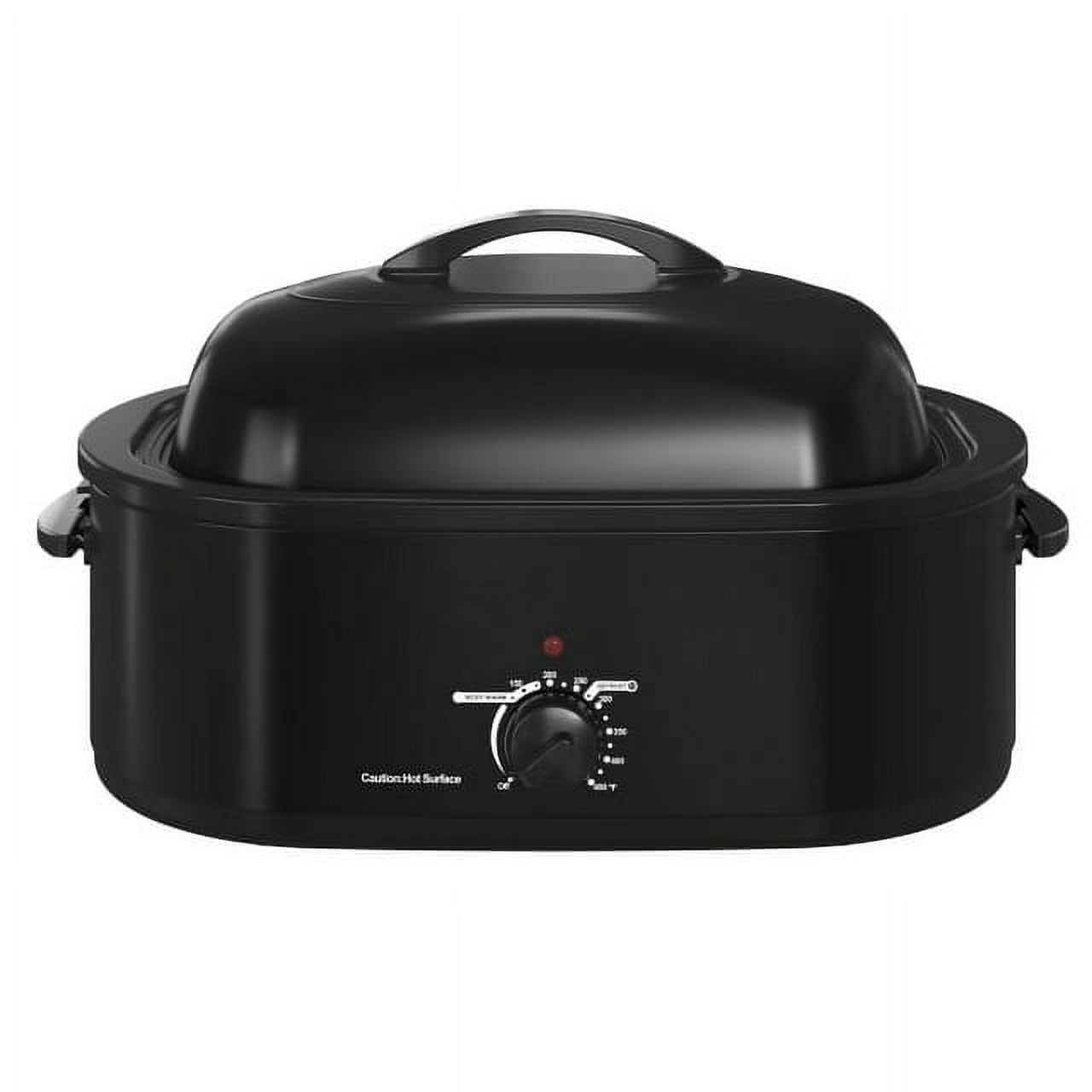 Superjoe 20 QT Electric Roaster Oven, Stainless Steel Self-Basting Lid Removable Pan, Black