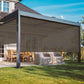 Cozy Home 6' x 6' Weather-Resistant Brown Outdoor Roller Shades with Pole