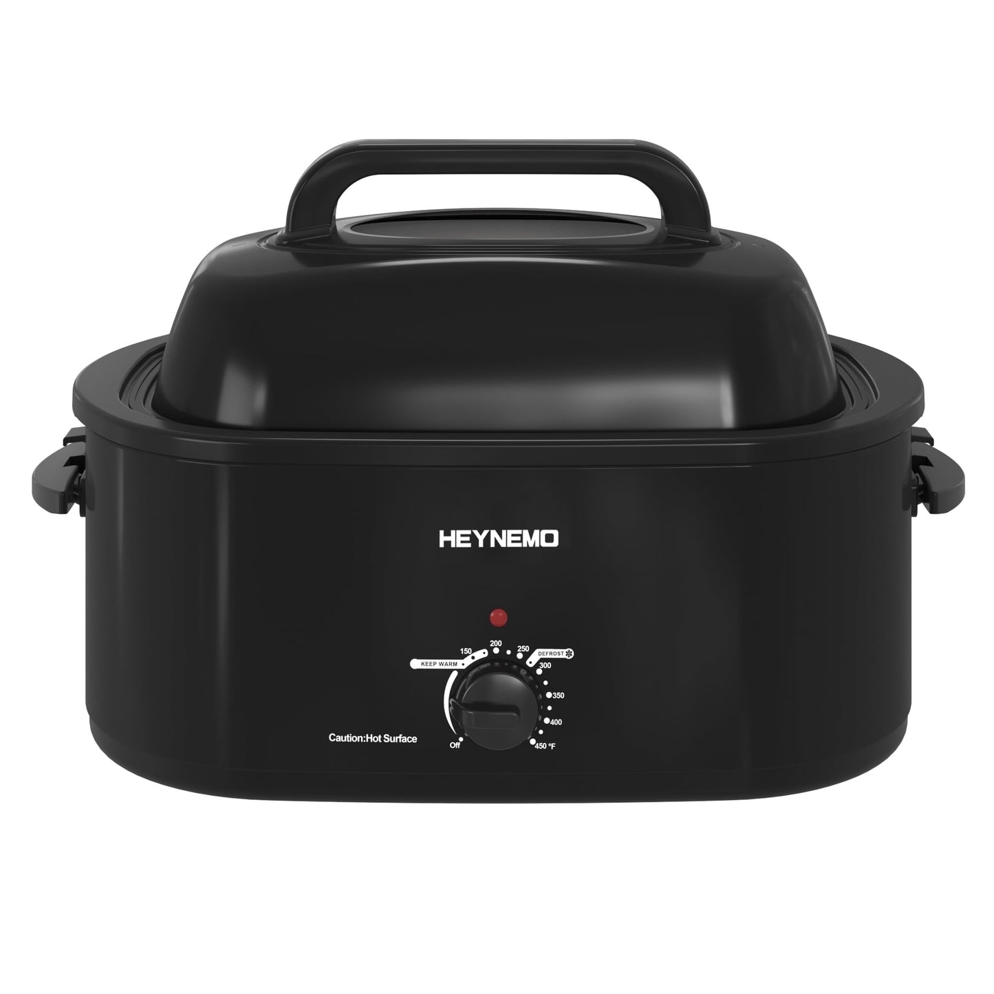 CozyHom 24 QT Electric Stainless Steel Turkey Roaster Oven, Self-Basting Lid Removable Insert Pot Perfect for Gathering and Dining, Black