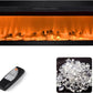 CozyHom 50 Inch Electric Fireplace, Recessed Wall Mounted Electric Fireplace Inserts, Adjustable Flame Colors & Temp Fireplace with Touch Screen and Remote Control