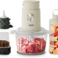 CozyHome Electric Food Chopper, Electric 4 in 1 Food Grinder for Grinding Meat, Peeling Garlic & Juicing, 2 Speed Blender and Food Processor Combo with 1.5L Glass Bowl & 2 Cups (0.4L+0.2L), 250W Beige
