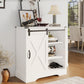 CozyHom Kitchen Pantry Storage Cabinet With Drawers and Shelves, Wine Bar Buffet Cabinet Liquor Bar Sideboard, Gray