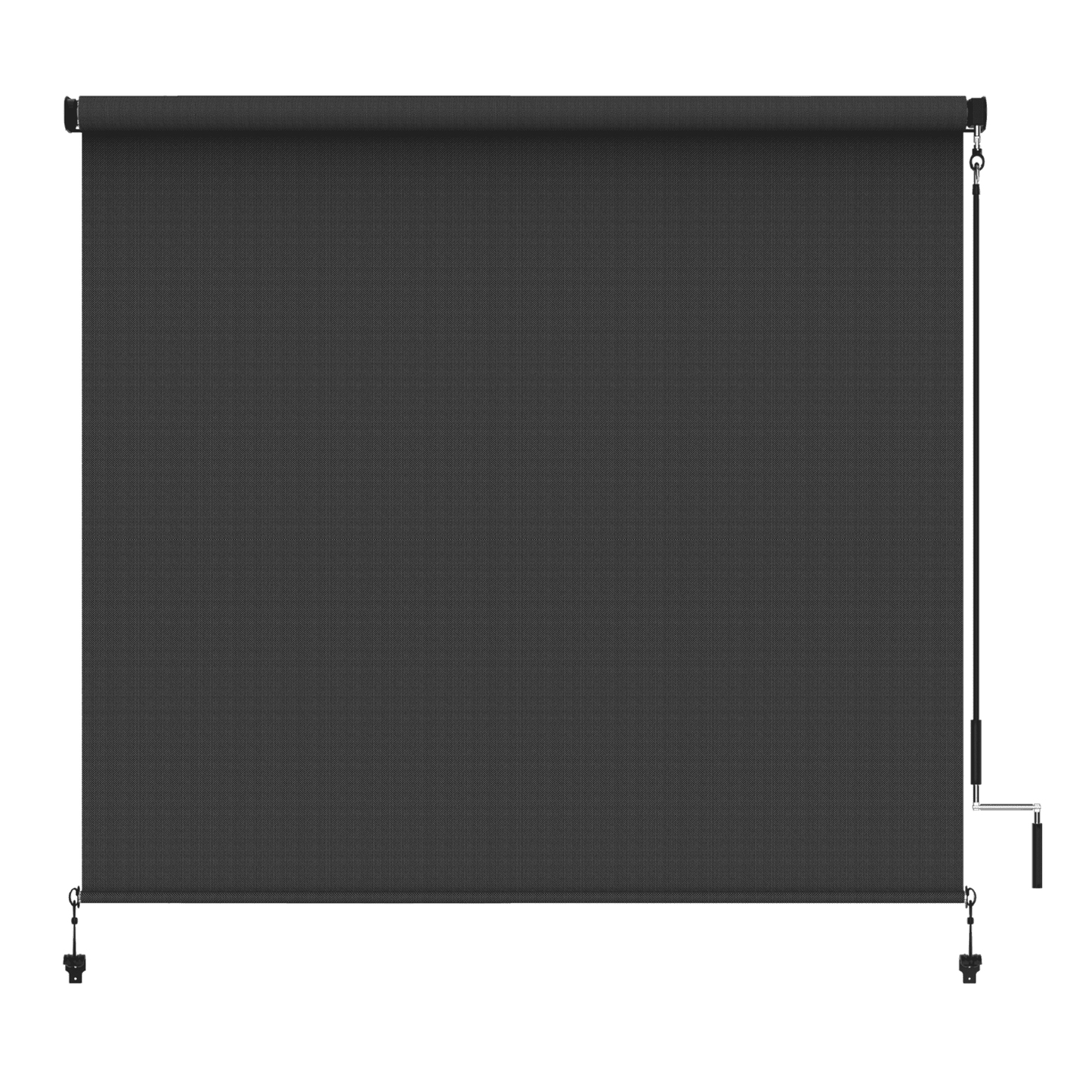 CozyHome Outdoor Roller Shade 8' x 8', Cordless Patio Shade with Crank Handle, 95% UV Protection, Aluminum Privacy Sun Shade for Patio, Black