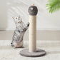 HEYNEMO 22" Cat Scratching Post, Sisal Cat Scratcher with Interactive Hanging Toy, Monster Scratch Pole for Indoor Cats, Cute Cat Scratch Post for Kittens & Large Cats, Blue