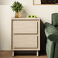 Heynemo 2-Drawer Dresser, Modern Wood Design with Clean Edges, Versatile Storage for Bedroom, Living Room, Office, and Entryway, Beige