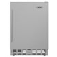 Heynemo 24 Inch Indoor/Outdoor Beverage Refrigerator (32-50℉), Silver Under Counter Drink Fridge for Patio, Office, Kitchen, Bar, Built-in/Freestanding Can Cooler with Lock & 3 Adjustable Shelves
