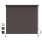 Heynemo 6'x 6' Outdoor Roller Shade, Cordless Patio Shade with Crank Handle, 95% UV Protection Outdoor Blind for Porch, Gazebo, Pergola, Brown