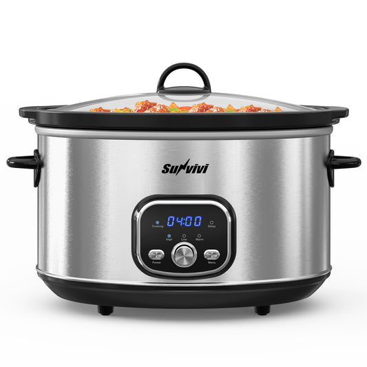 Heynemo 8.5QT Programmable Slow Cooker with Delay Function