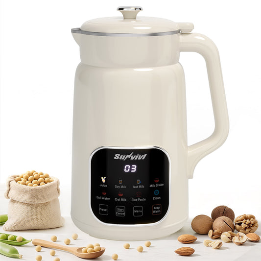 Heynemo 8-in-1 Nut Milk Maker, 60oz Soy Milk & Nut Milk Processor, Delay Start, Keep Warm, Self-Clean, Juice, Milkshake, Rice Paste