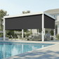 Heynemo 8'x 8' Outdoor Roller Shade, Cordless Patio Shade with Crank Handle, 95% UV Protection Outdoor Blind for Porch, Gazebo, Pergola, Black