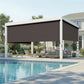 Heynemo 8'x 8' Outdoor Roller Shade, Cordless Patio Shade with Crank Handle, 95% UV Protection Outdoor Blind for Porch, Gazebo, Pergola, Brown