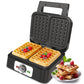 Heynemo Electric Waffle Maker 2 Slices, Stainless Steel Waffle Iron with Adjustable Heat, Nonstick Coating & Cool Touch Handle